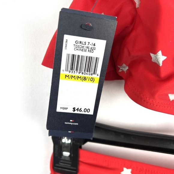 Tommy Hilfiger Girl’s Red Two Piece Bikini Swimsuit Set Size M - Picture 5 of 5